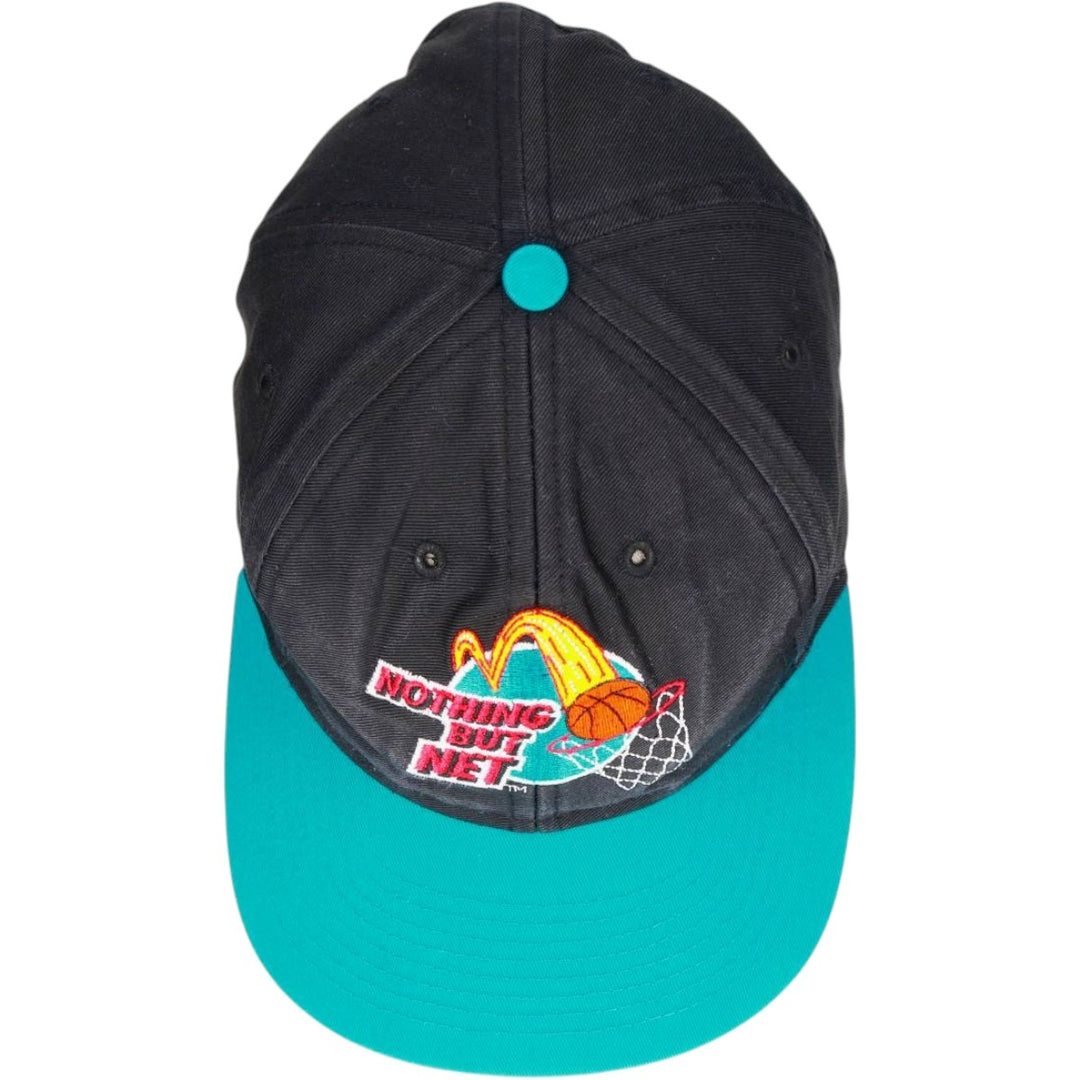 90'S McDonald's Nothing But Net Two-Tone Advertising Baseball Cap 6-Panel Cap unclear black type Vintage Second Hand