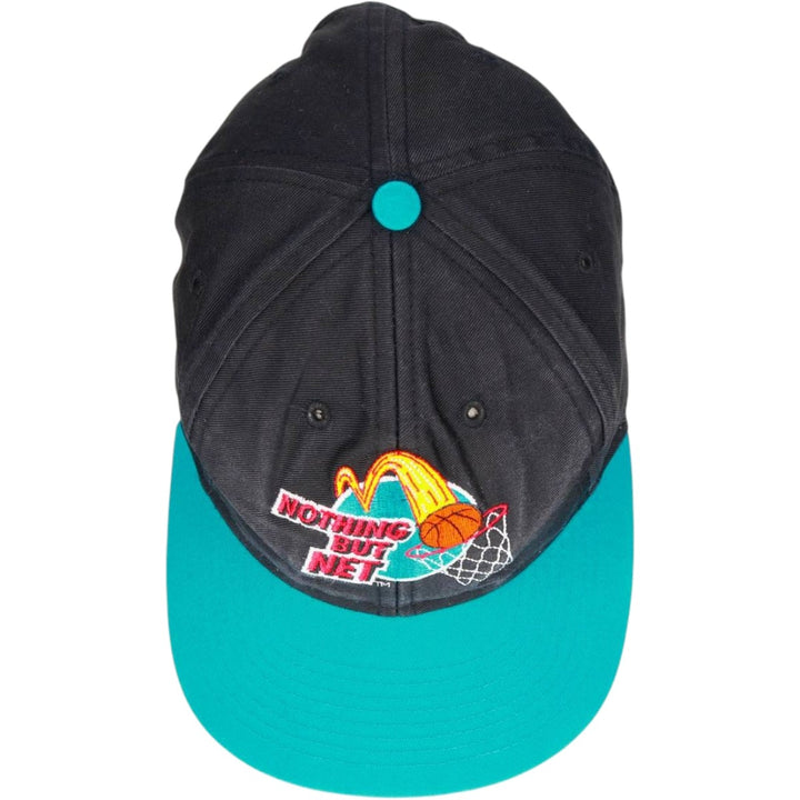 90'S McDonald's Nothing But Net Two-Tone Advertising Baseball Cap 6-Panel Cap unclear black type Vintage Second Hand