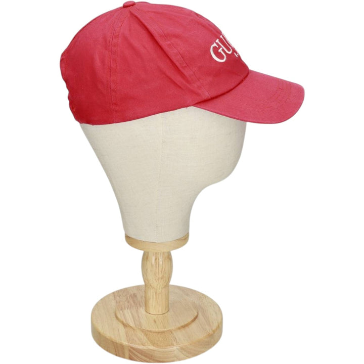 90'S Guess Baseball Cap, 6-Panel Cap, One Size Fits All, Vintage cotton red type Vintage Second Hand
