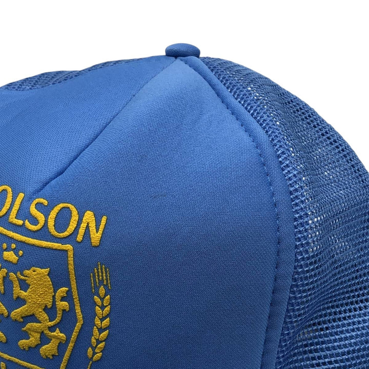 80s-90'S sport cap, Molson Golden advertising trucker cap, mesh cap, one size fits all. unclear Blue type light blue Vintage Second Hand