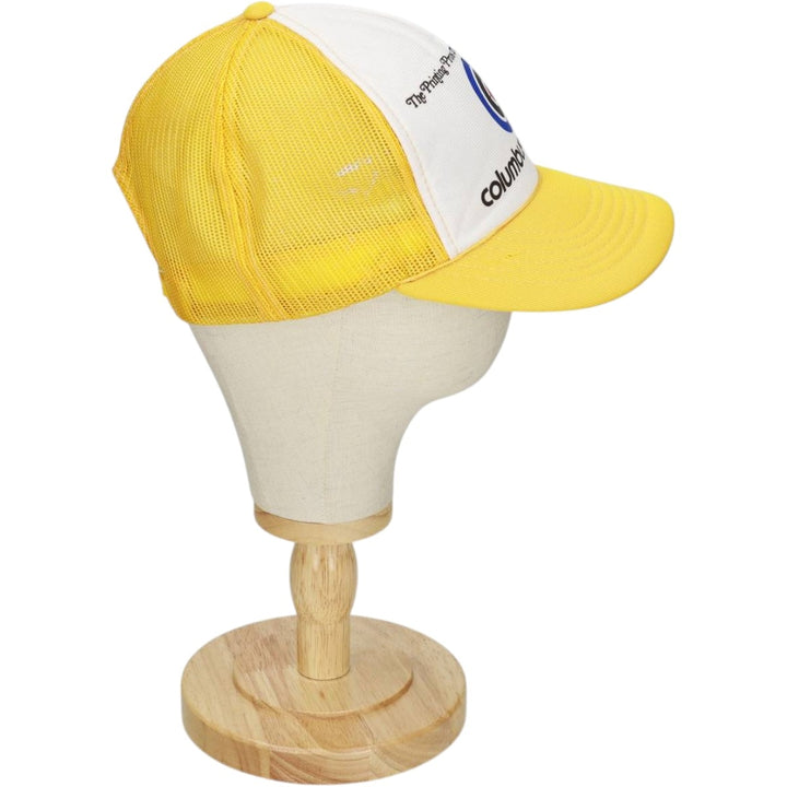 YOUNG AN Columbus Graphics Trucker Cap Advertising Mesh Cap One Size Fits All polyester yellow type Vintage Second Hand