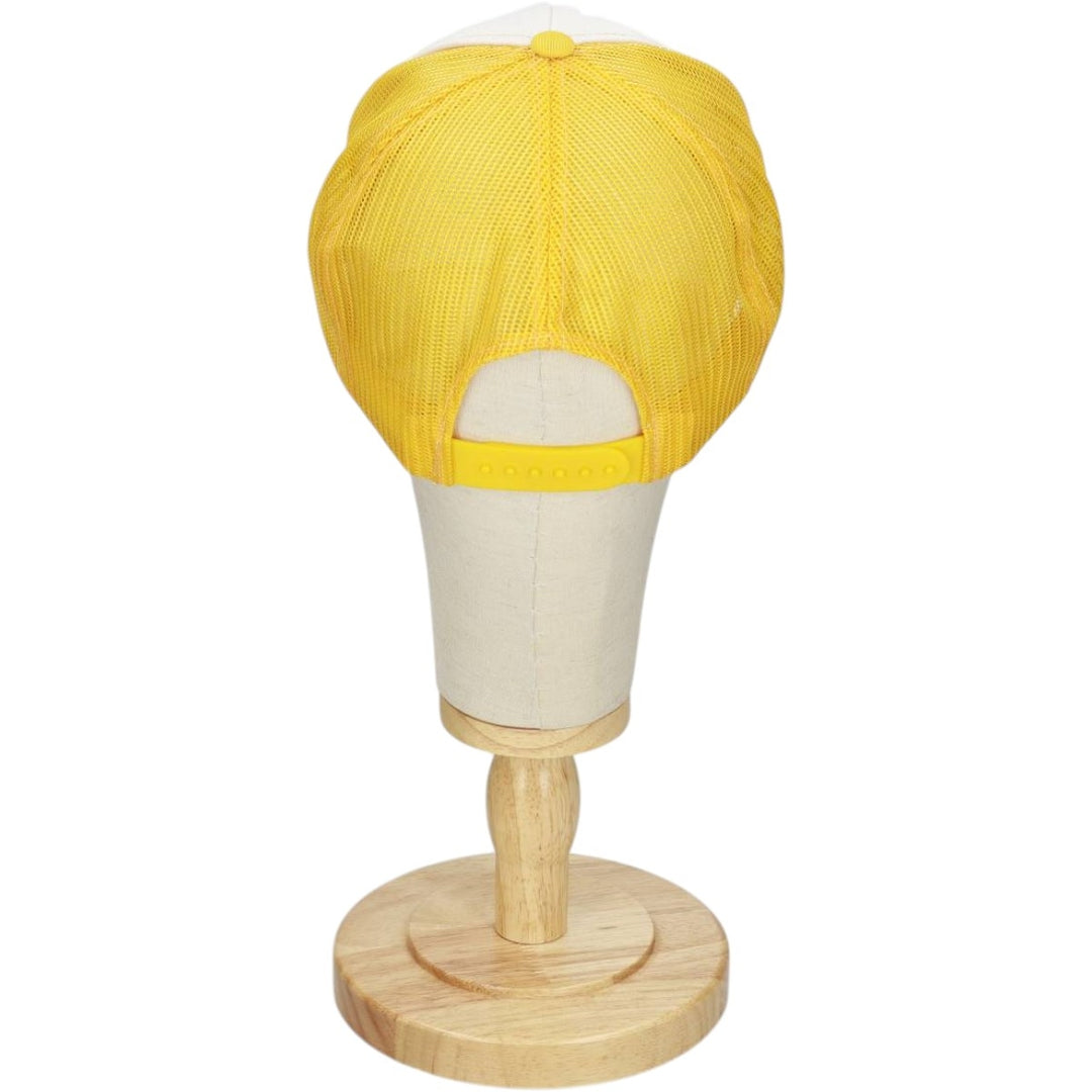 YOUNG AN Columbus Graphics Trucker Cap Advertising Mesh Cap One Size Fits All polyester yellow type Vintage Second Hand
