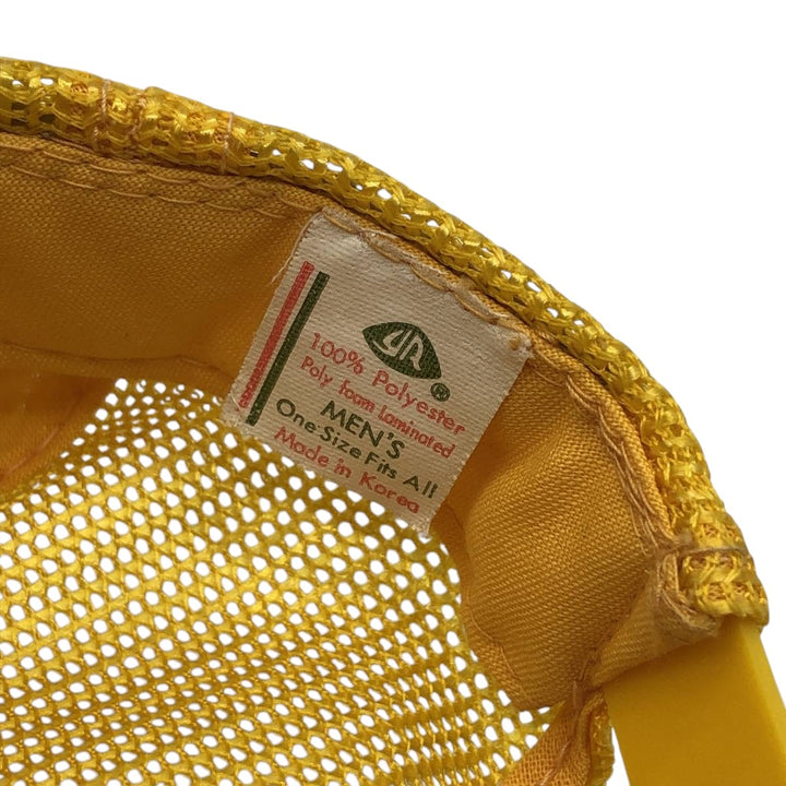 YOUNG AN Columbus Graphics Trucker Cap Advertising Mesh Cap One Size Fits All polyester yellow type Vintage Second Hand