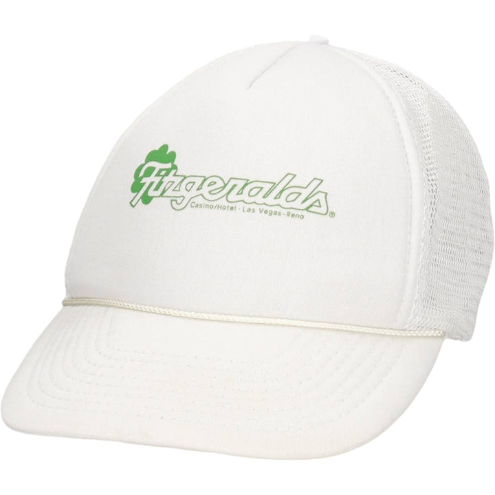 FRANK LEE IMPORTS Fitzgeralds Trucker Cap Advertising Mesh Cap One Size Fits All polyester white type Vintage Second Hand