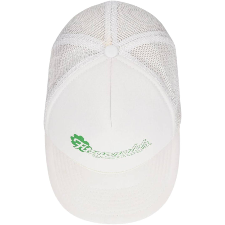 FRANK LEE IMPORTS Fitzgeralds Trucker Cap Advertising Mesh Cap One Size Fits All polyester white type Vintage Second Hand