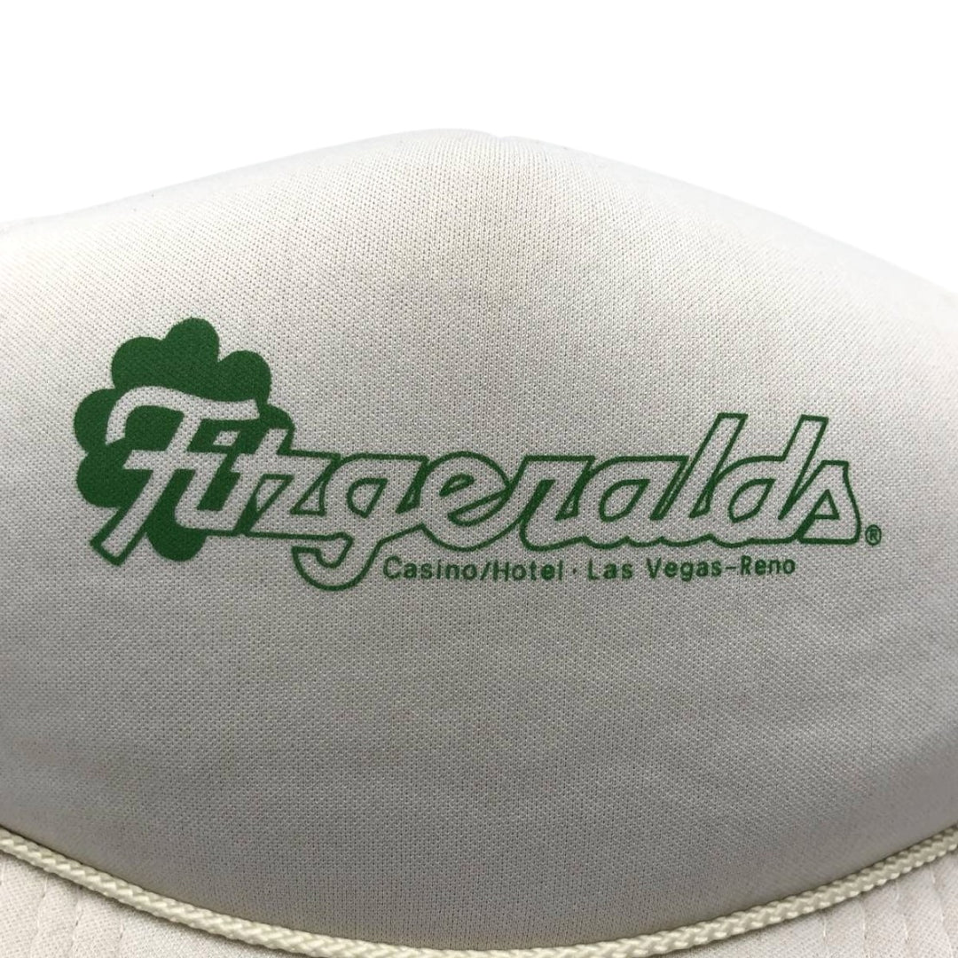 FRANK LEE IMPORTS Fitzgeralds Trucker Cap Advertising Mesh Cap One Size Fits All polyester white type Vintage Second Hand