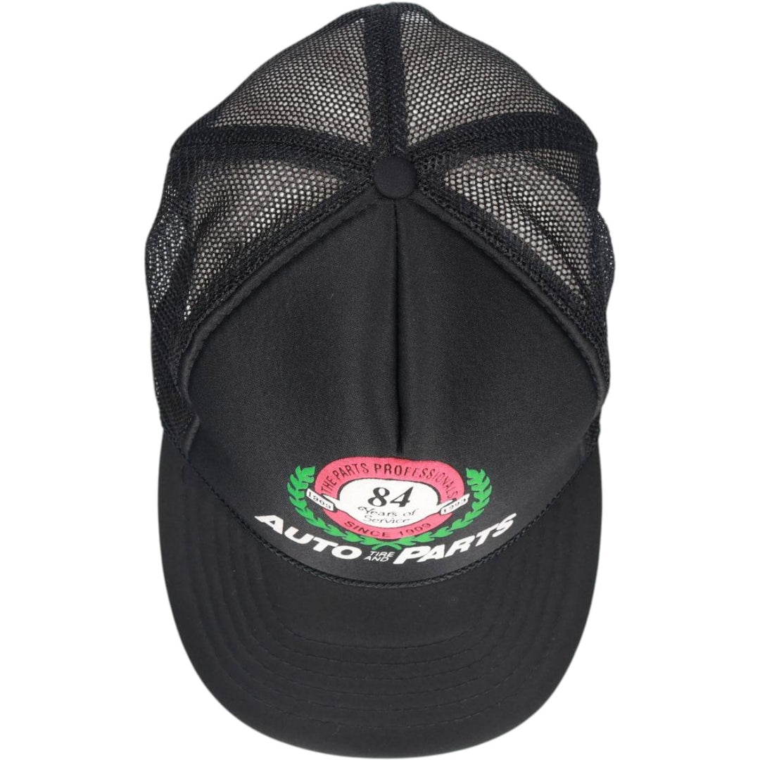 90'S AUTO TIRE AND PARTS Advertising Trucker Cap Mesh Cap One Size Fits All Vintage polyester black type Vintage Second Hand