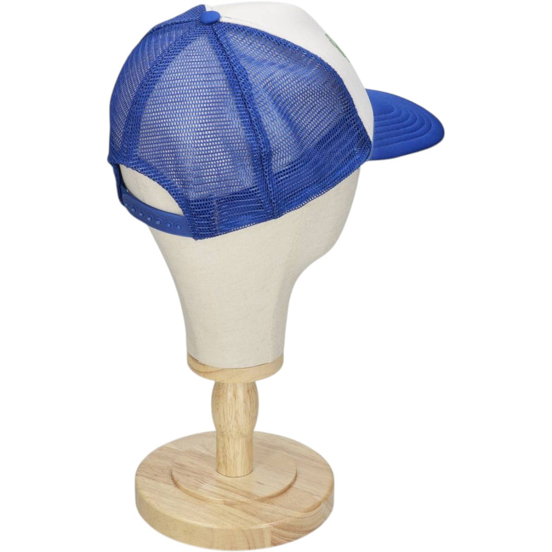 90'S NISSIN Fitzgeralds Trucker Cap, Advertising Mesh Cap, One Size Fits All, Vintage polyester blue type Vintage Second Hand