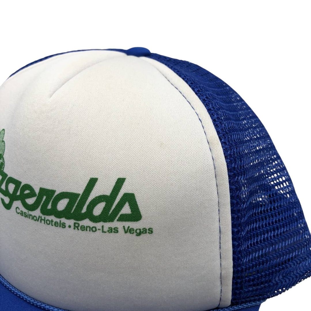 90'S NISSIN Fitzgeralds Trucker Cap, Advertising Mesh Cap, One Size Fits All, Vintage polyester blue type Vintage Second Hand