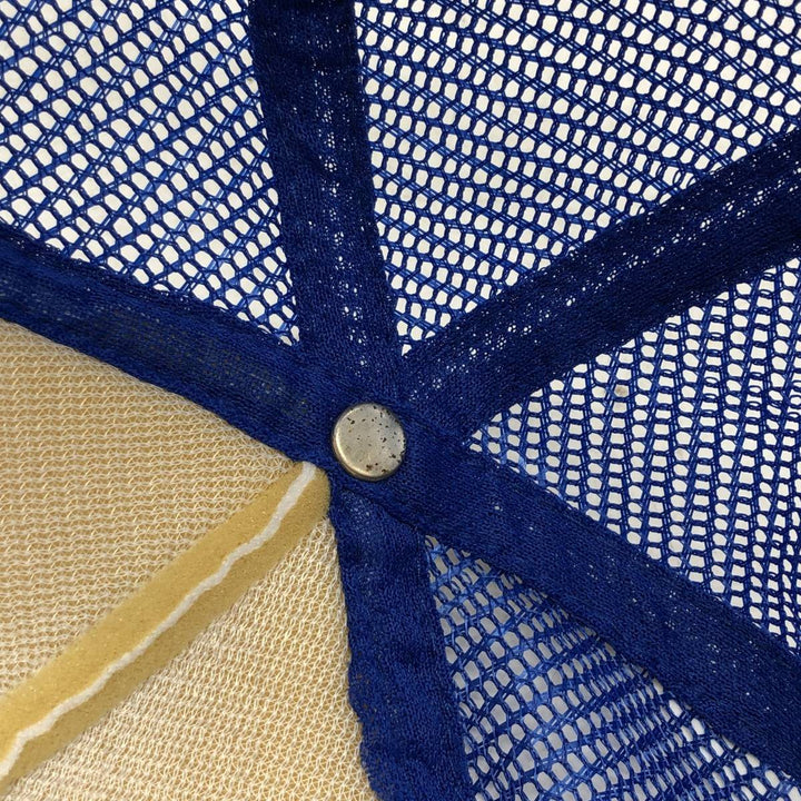 90'S NISSIN Fitzgeralds Trucker Cap, Advertising Mesh Cap, One Size Fits All, Vintage polyester blue type Vintage Second Hand