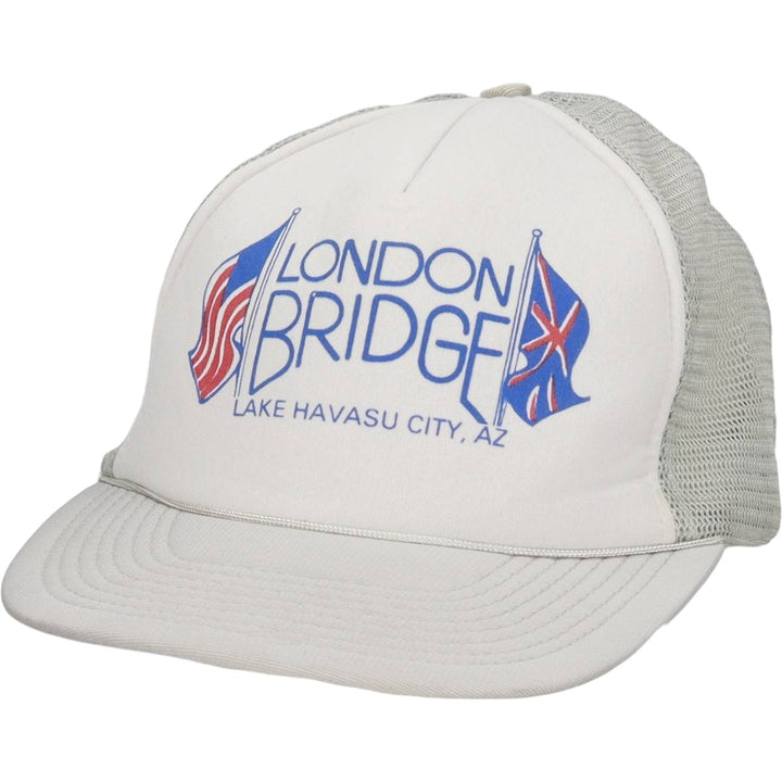 MOHR'S American Flag Advertising Trucker Cap Mesh Cap (One Size Fits All) polyester gray type Vintage Second Hand