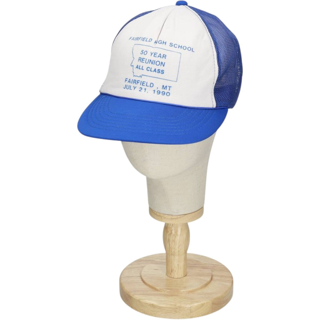 YOUNG AN Trucker Cap, College Style Mesh Cap, One Size Fits All unclear blue type Vintage Second Hand