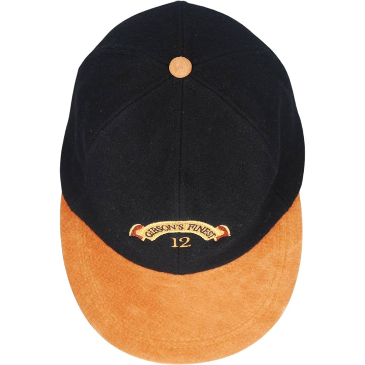 KP CAPS Advertising Two-Tone 6-Panel Cap (One Size Fits All) wool black type Vintage Second Hand
