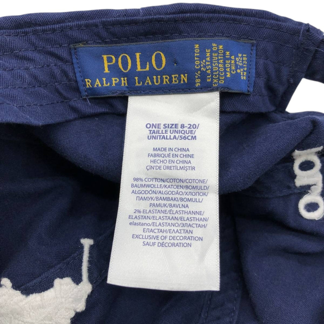 Ralph Lauren POLO RALPH LAUREN Big Pony 6-Panel Cap (One Size Fits All) cotton navy blue type Vintage Second Hand