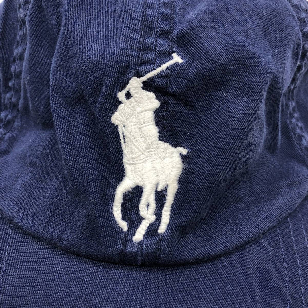 Ralph Lauren POLO RALPH LAUREN Big Pony 6-Panel Cap (One Size Fits All) cotton navy blue type Vintage Second Hand