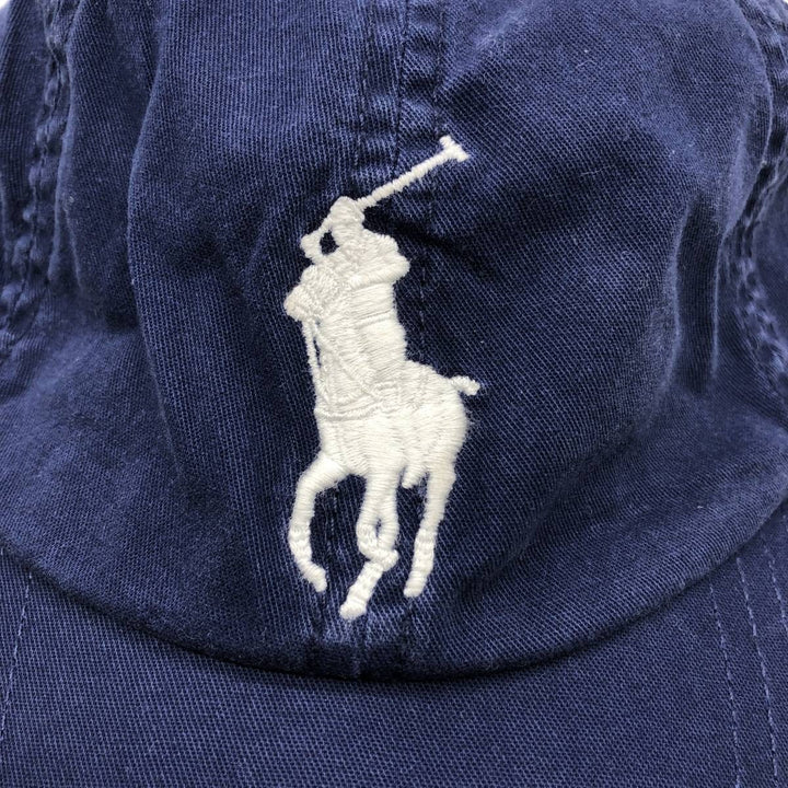 Ralph Lauren POLO RALPH LAUREN Big Pony 6-Panel Cap (One Size Fits All) cotton navy blue type Vintage Second Hand