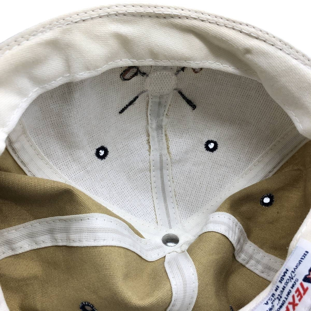 ~90'S TEXACE Two-Tone 6-Panel Cap, Made in USA, One Size Fits All (Vintage) unclear Beige type Vintage Second Hand