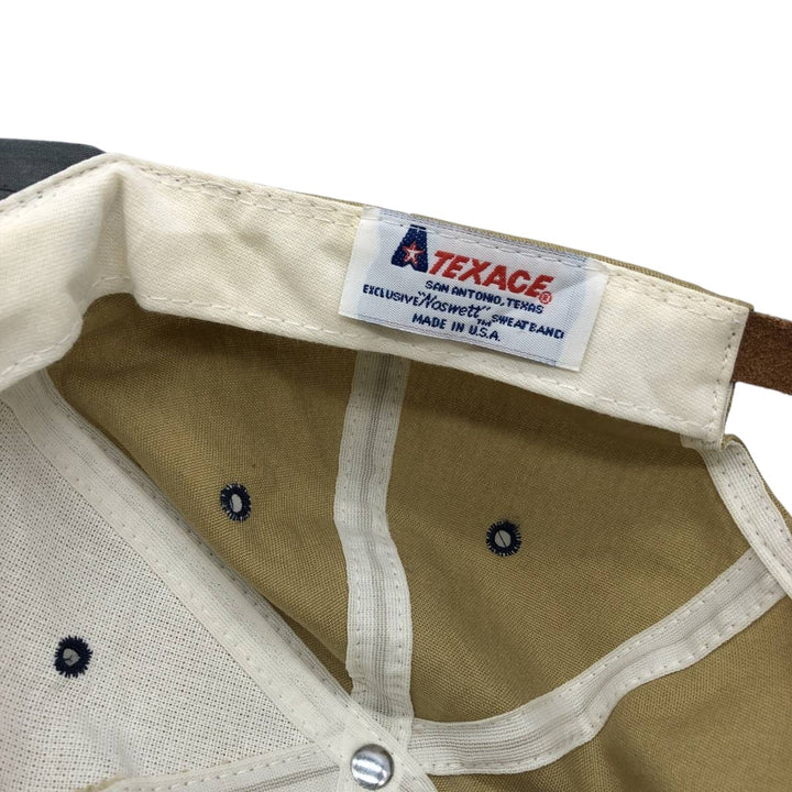 ~90'S TEXACE Two-Tone 6-Panel Cap, Made in USA, One Size Fits All (Vintage) unclear Beige type Vintage Second Hand