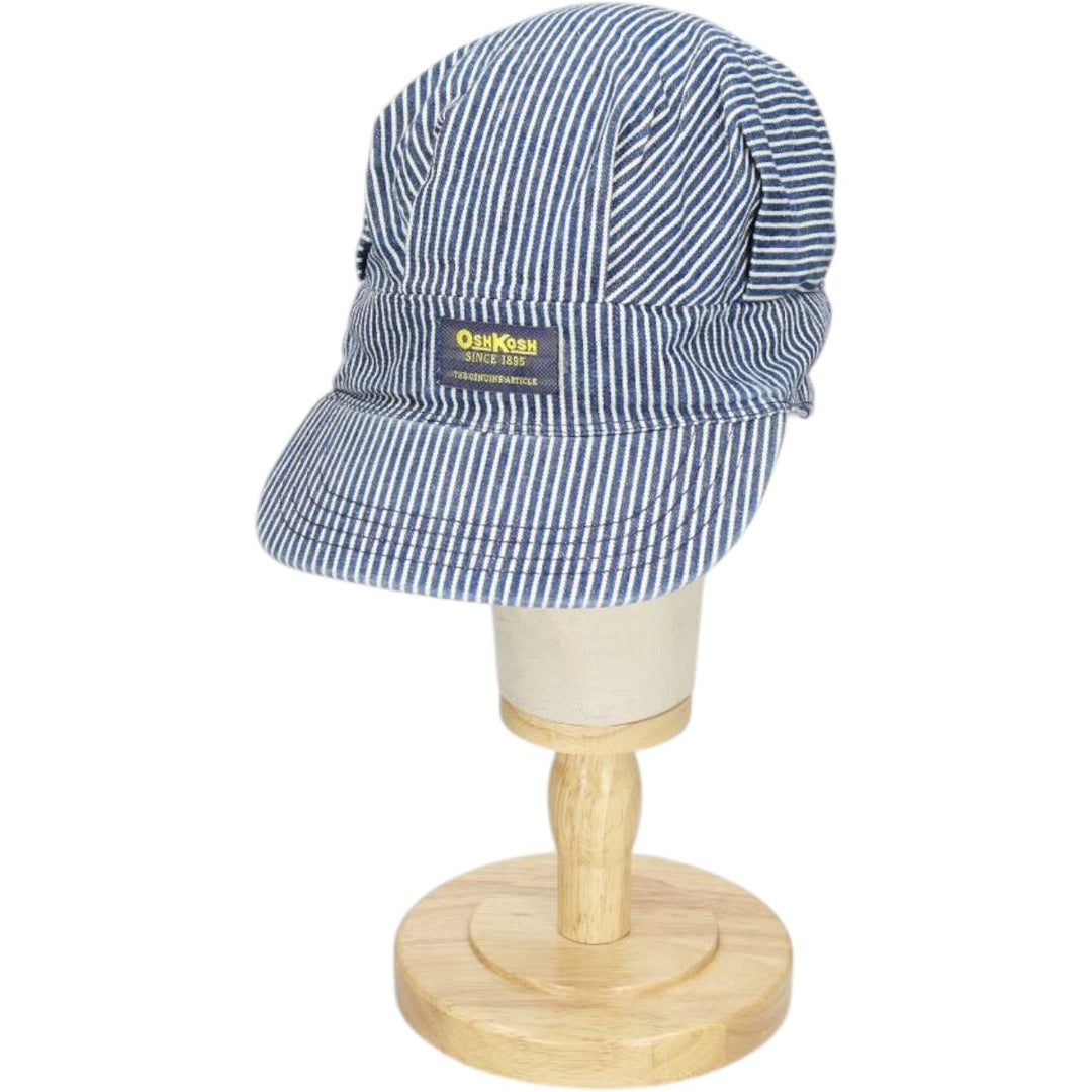 Osh Kosh Hickory Stripe Work Cap (One Size Fits All) unclear navy blue type Vintage Second Hand