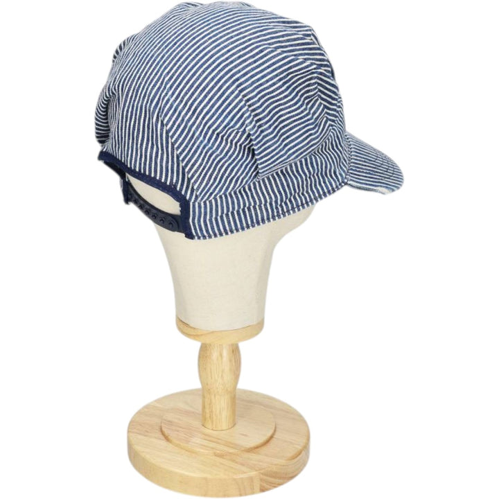 Osh Kosh Hickory Stripe Work Cap (One Size Fits All) unclear navy blue type Vintage Second Hand