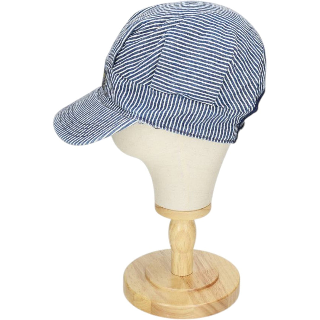 Osh Kosh Hickory Stripe Work Cap (One Size Fits All) unclear navy blue type Vintage Second Hand