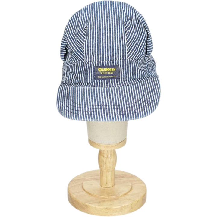 Osh Kosh Hickory Stripe Work Cap (One Size Fits All) unclear navy blue type Vintage Second Hand