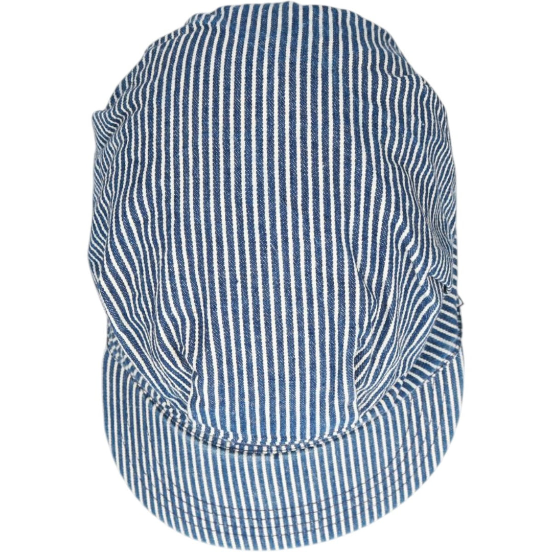Osh Kosh Hickory Stripe Work Cap (One Size Fits All) unclear navy blue type Vintage Second Hand