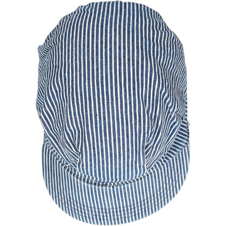 Osh Kosh Hickory Stripe Work Cap (One Size Fits All) unclear navy blue type Vintage Second Hand