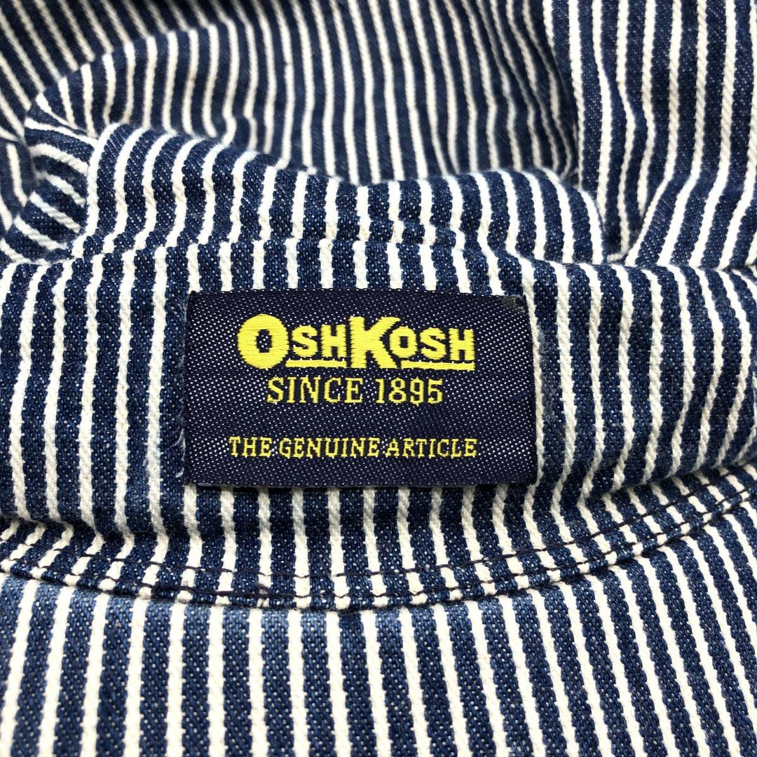 Osh Kosh Hickory Stripe Work Cap (One Size Fits All) unclear navy blue type Vintage Second Hand