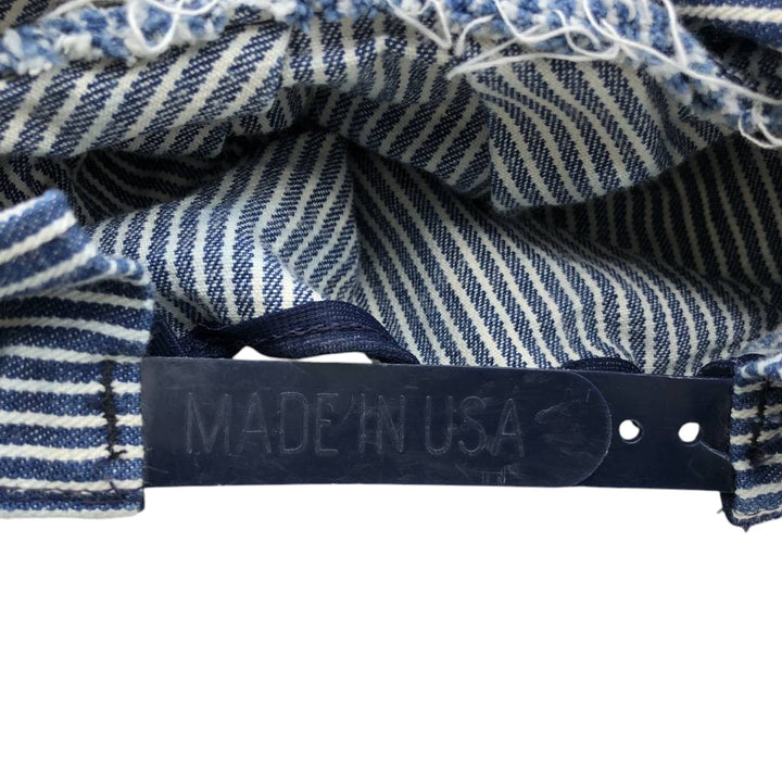 Osh Kosh Hickory Stripe Work Cap (One Size Fits All) unclear navy blue type Vintage Second Hand