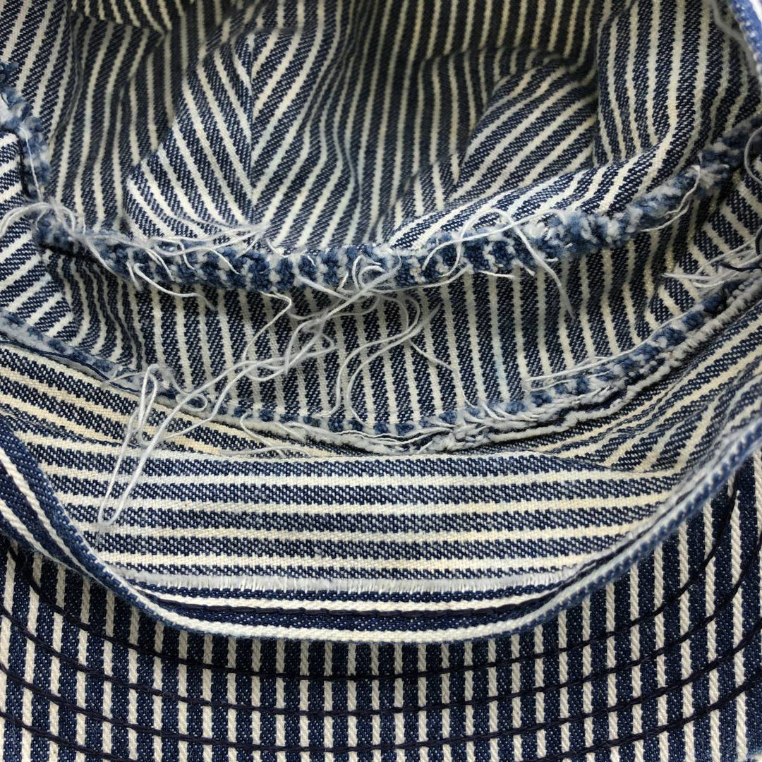 Osh Kosh Hickory Stripe Work Cap (One Size Fits All) unclear navy blue type Vintage Second Hand