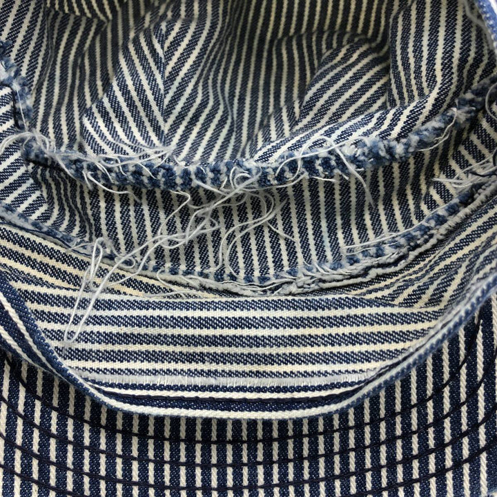 Osh Kosh Hickory Stripe Work Cap (One Size Fits All) unclear navy blue type Vintage Second Hand