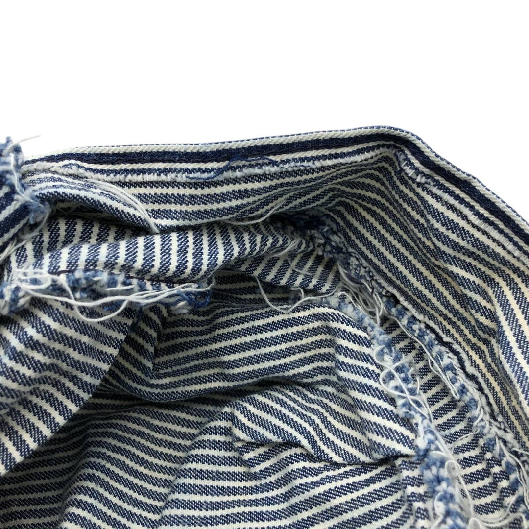 Osh Kosh Hickory Stripe Work Cap (One Size Fits All) unclear navy blue type Vintage Second Hand