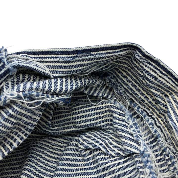 Osh Kosh Hickory Stripe Work Cap (One Size Fits All) unclear navy blue type Vintage Second Hand