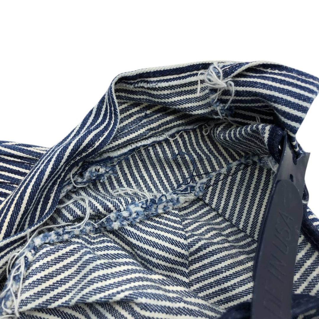 Osh Kosh Hickory Stripe Work Cap (One Size Fits All) unclear navy blue type Vintage Second Hand