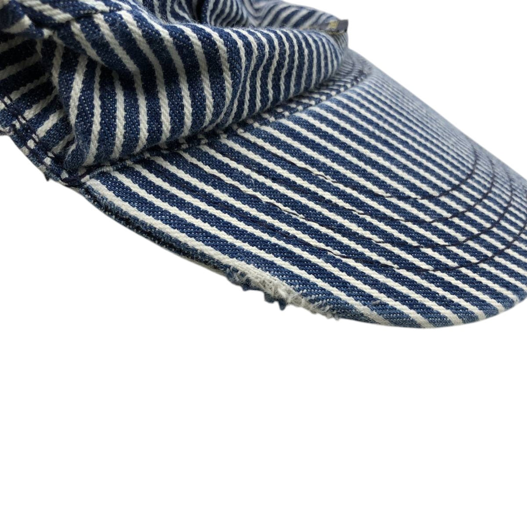 Osh Kosh Hickory Stripe Work Cap (One Size Fits All) unclear navy blue type Vintage Second Hand