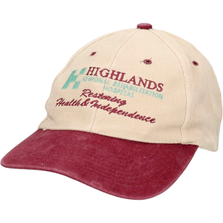~90'S NISSUN Two-Tone Advertising 6-Panel Cap, One Size Fits All, Vintage unclear Beige type Vintage Second Hand