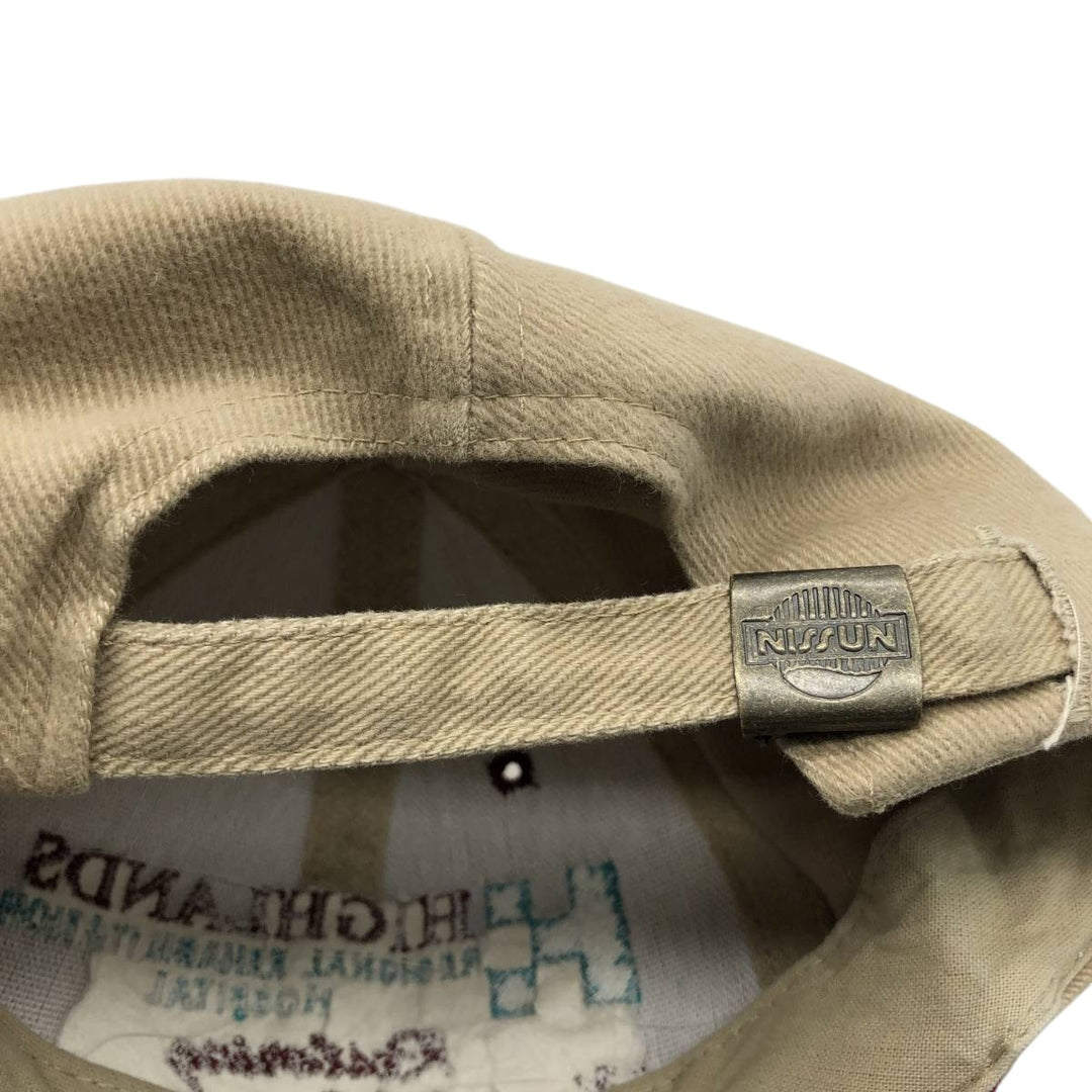 ~90'S NISSUN Two-Tone Advertising 6-Panel Cap, One Size Fits All, Vintage unclear Beige type Vintage Second Hand