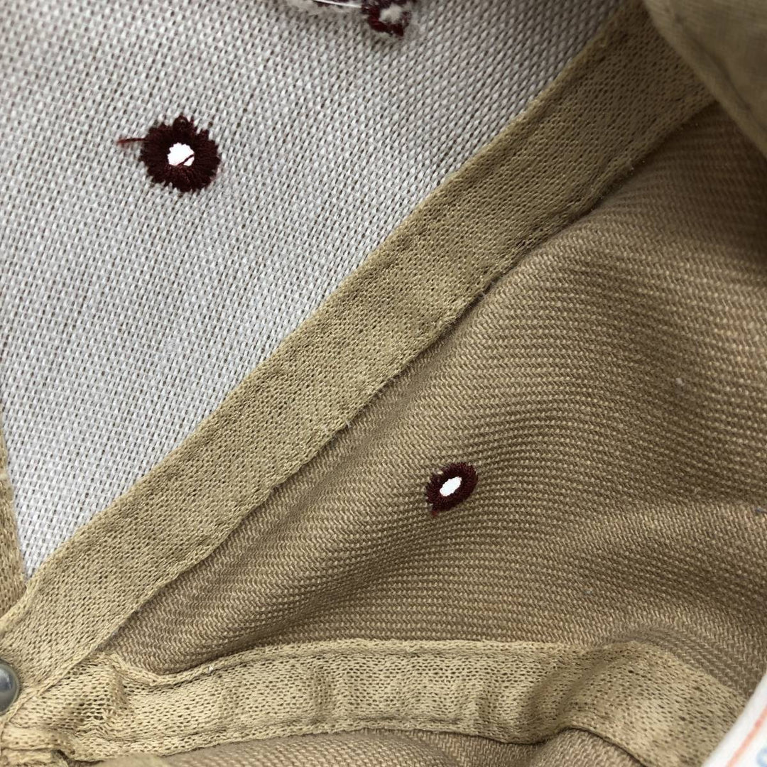 ~90'S NISSUN Two-Tone Advertising 6-Panel Cap, One Size Fits All, Vintage unclear Beige type Vintage Second Hand