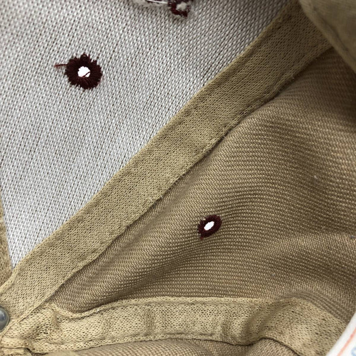 ~90'S NISSUN Two-Tone Advertising 6-Panel Cap, One Size Fits All, Vintage unclear Beige type Vintage Second Hand