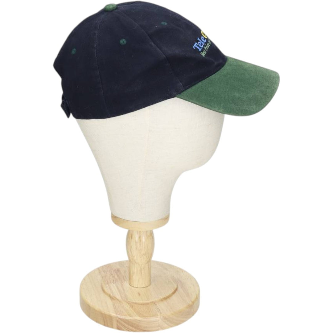 Advertising Two-Tone Suede 6-Panel Cap (One Size Fits All) cotton green type Vintage Second Hand