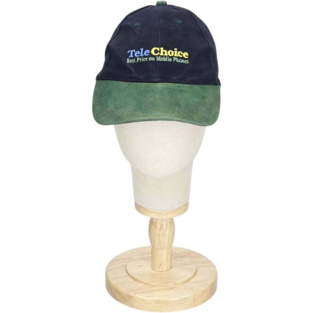 Advertising Two-Tone Suede 6-Panel Cap (One Size Fits All) cotton green type Vintage Second Hand
