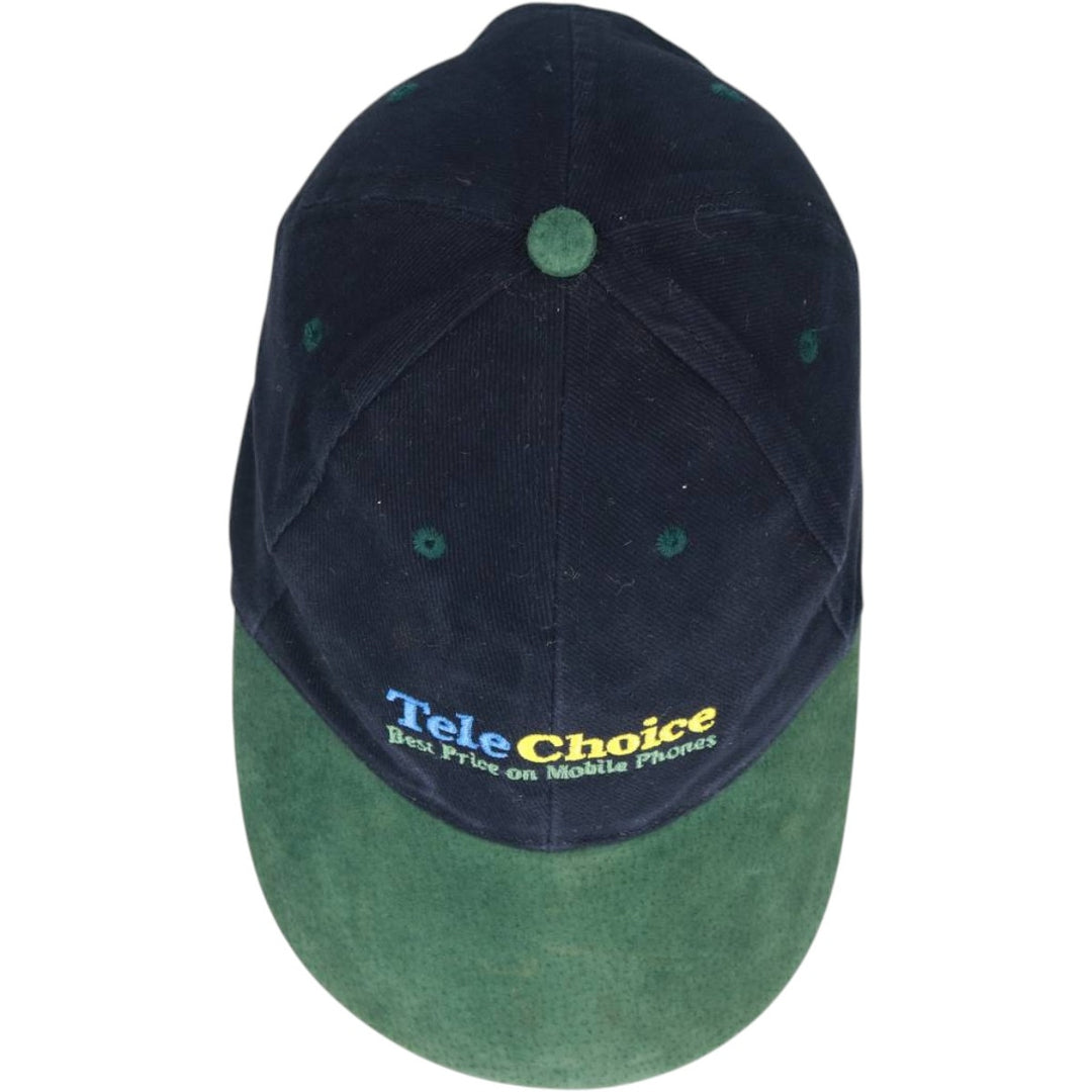Advertising Two-Tone Suede 6-Panel Cap (One Size Fits All) cotton green type Vintage Second Hand