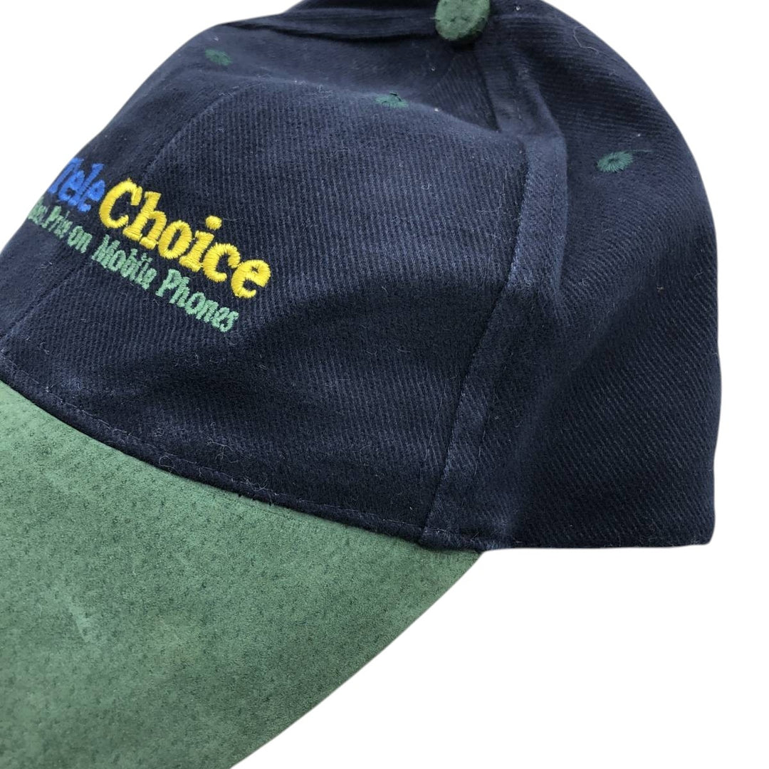 Advertising Two-Tone Suede 6-Panel Cap (One Size Fits All) cotton green type Vintage Second Hand