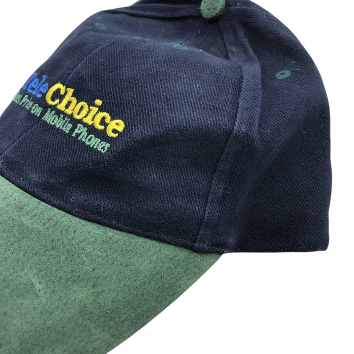 Advertising Two-Tone Suede 6-Panel Cap (One Size Fits All) cotton green type Vintage Second Hand