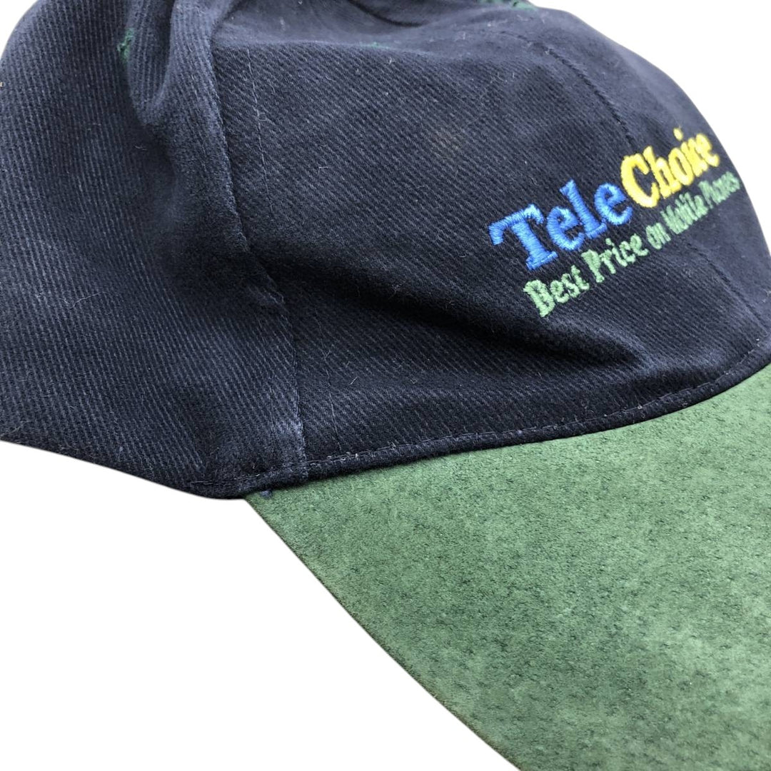 Advertising Two-Tone Suede 6-Panel Cap (One Size Fits All) cotton green type Vintage Second Hand