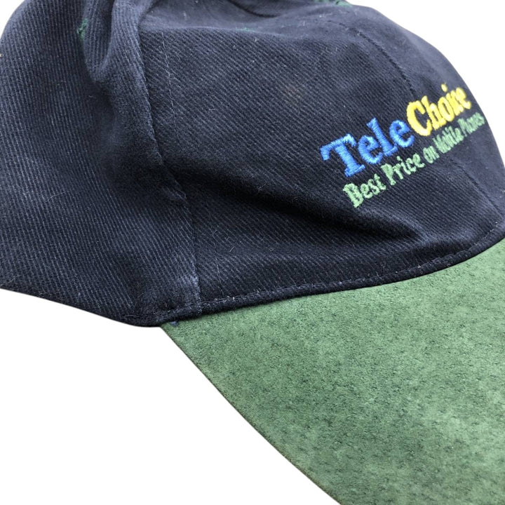 Advertising Two-Tone Suede 6-Panel Cap (One Size Fits All) cotton green type Vintage Second Hand