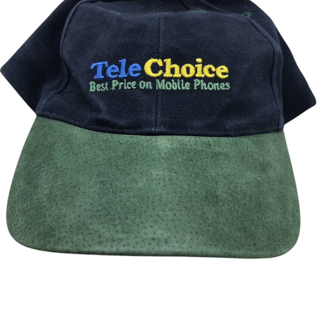 Advertising Two-Tone Suede 6-Panel Cap (One Size Fits All) cotton green type Vintage Second Hand