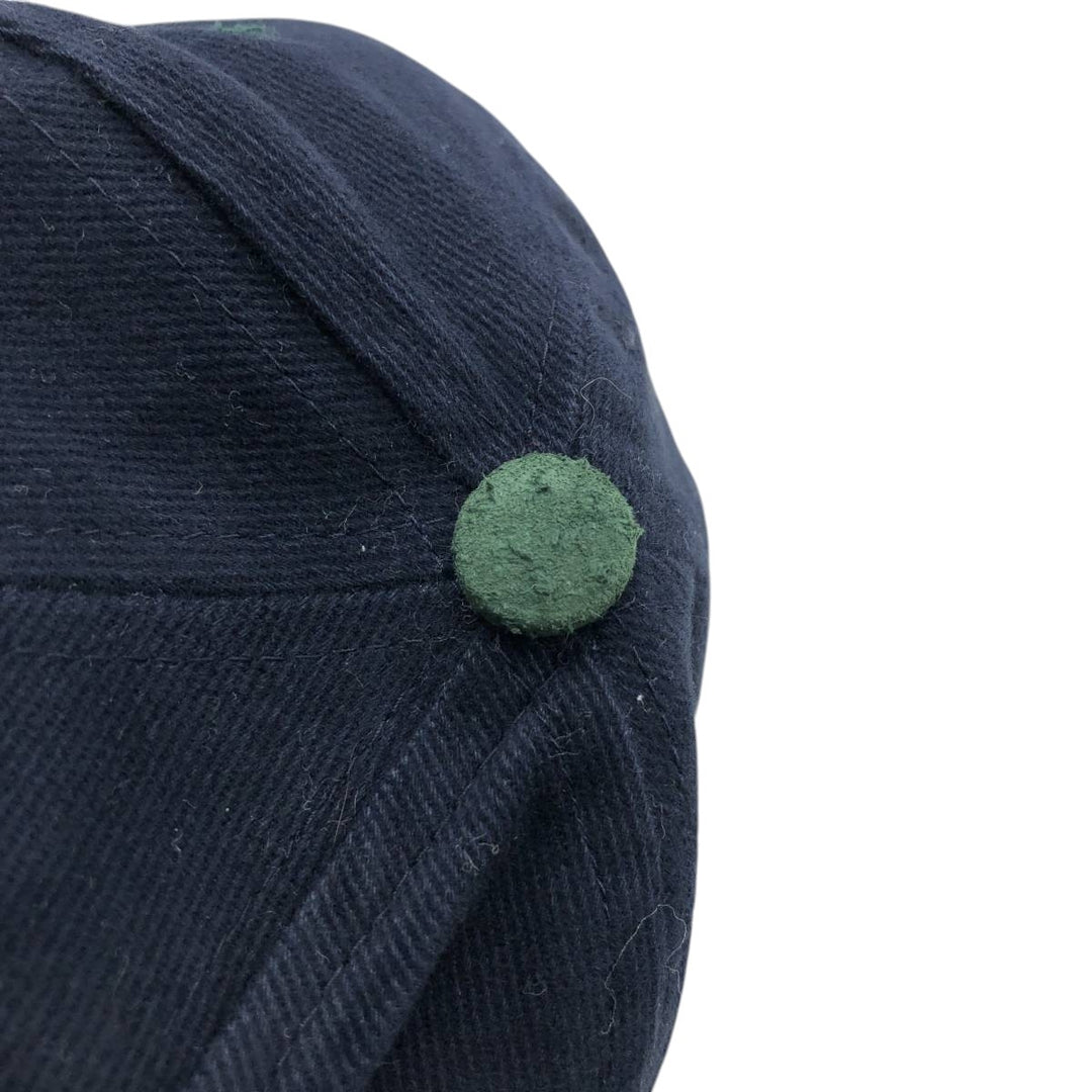 Advertising Two-Tone Suede 6-Panel Cap (One Size Fits All) cotton green type Vintage Second Hand