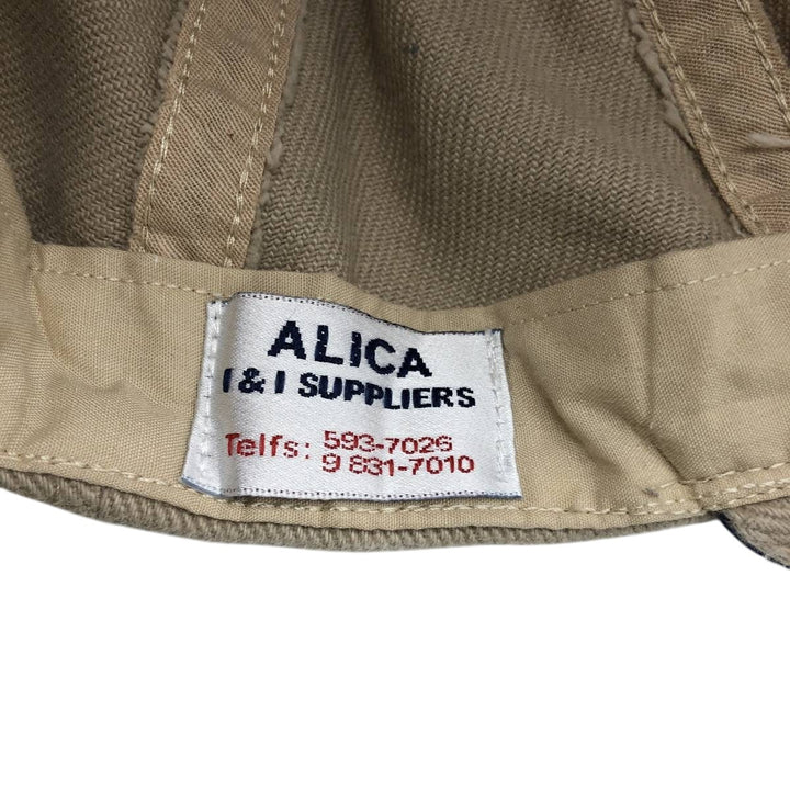 ALICA I AND I SUPPLIERS Advertising 6-Panel Cap (One Size Fits All) unclear Beige type Vintage Second Hand